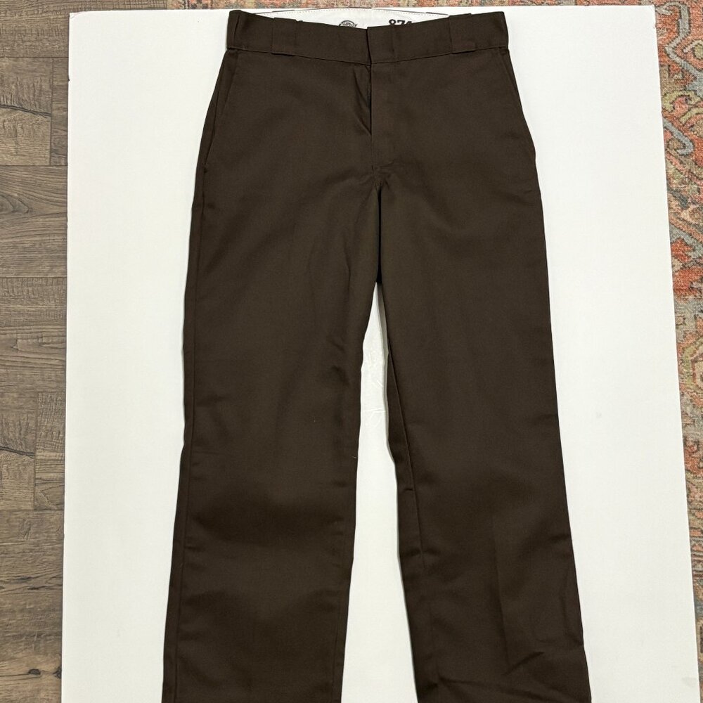 Dickies 874 Mens Size 30x30 Original Fit Brown Workwear Pants Sk8 Chocolate work